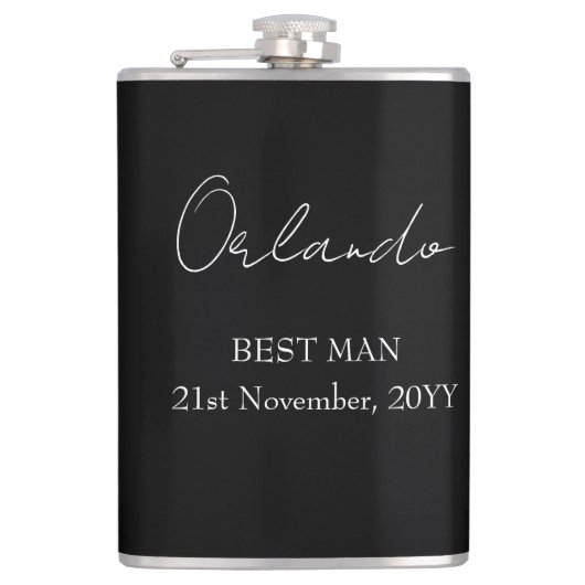 Bruiloftsgeschenken Beste Man Heupfles (Voorkant)