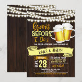 Bruiloftsinvatie voor 'Brews Before I Do' Kaart (Voorkant / Achterkant)