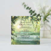 Bruiloftskaart na de bruiloft of daarna met glinst kaart (Staand voorkant)