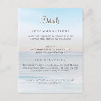Bruiloftskaart Strand Ocean Zee Detail Briefkaart