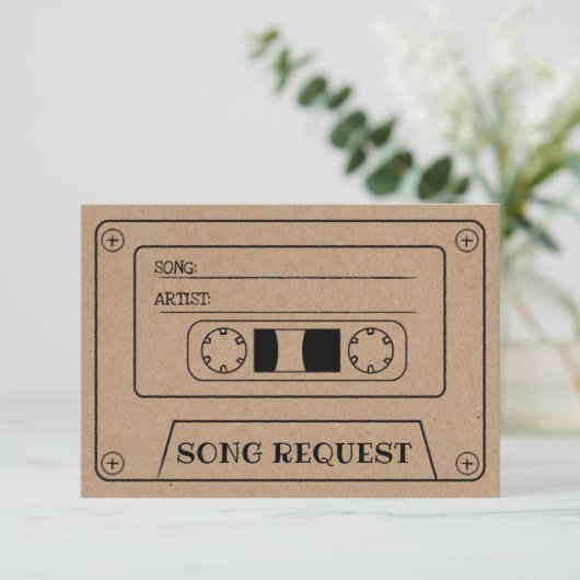Bruiloftslied Verzoek Cassette Kraft RSVP (Staand voorkant)