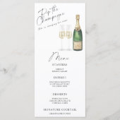 Bruiloftsmenu champagne bruidsshowers menu (Voorkant)