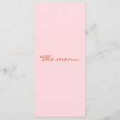 Bruiloftsmenu – Kleurrijk Whimsical Oudroze Menu (Achterkant)