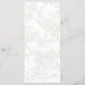 Bruiloftsmenu met bloemen menu (Achterkant)