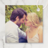 Bruiloftsmonogram Goud Feest van de Liefde Bedankjes Labels (Achterkant)