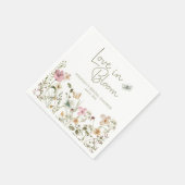 Bruiloftsontbijt met wilde bloemen servet (Hoek)