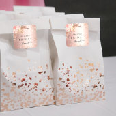 Bruiloftspartel pampasgras roze gouden bloemen vierkante sticker