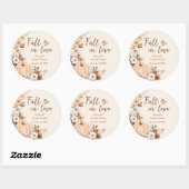 Bruiloftspicknick met pompoen ronde sticker (Vel)