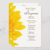 Bruiloftsprogramma met rustieke zonnebloem programma (Voorkant / Achterkant)