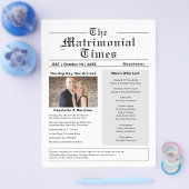 Bruiloftsprogramma Nieuwsblad Stijl Flyer (Enkel)