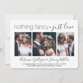 Bruiloftsreceptie 4 Foto Geen franje, gewoon liefd Kaart (Voorkant)