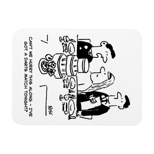 Bruiloftsreceptie Bruidegom heeft een Dartspel Magneet (Horizontaal)