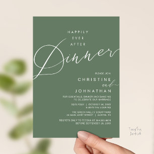 Bruiloftsreceptie diner 'Gelukkig tot het einde de Kaart