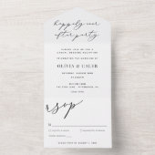 Bruiloftsreceptie met Happily Ever After All In One Uitnodiging (Binnen)