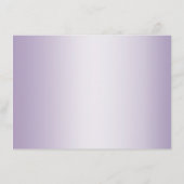 Bruiloftsreceptie | Monogram met Lilac glinsterend Informatiekaartje (Achterkant)