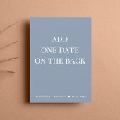 Bruiloftsreceptie Stof Blauw Bewaar de Datum Aankondiging