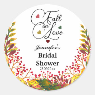 Bruiloftssalon 'Eerlijk Gezegd' Bloemmotief Ronde Sticker