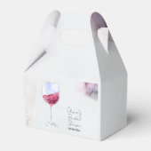 Bruiloftssalon voor wijnboerderij bedankdoosjes (Voorkant Zijde)