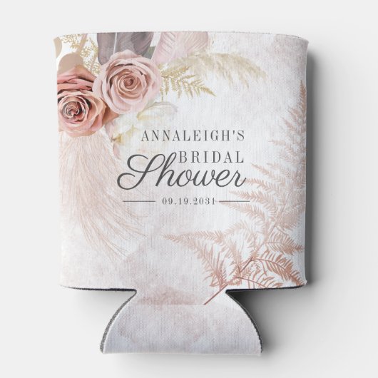 Bruiloftsscript Pampasgras Terracotta Blikjeskoeler (Achterkant)