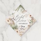 Bruiloftsshower bedankjes moderne pampagras bladgr bedankjes labels (Voorkant)