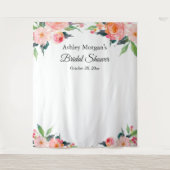 Bruiloftsshower bloemstuk fotocabine achtergrond wandkleed (Voorkant)