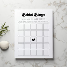 Bruiloftsshower Cadeaus Bingo Spel