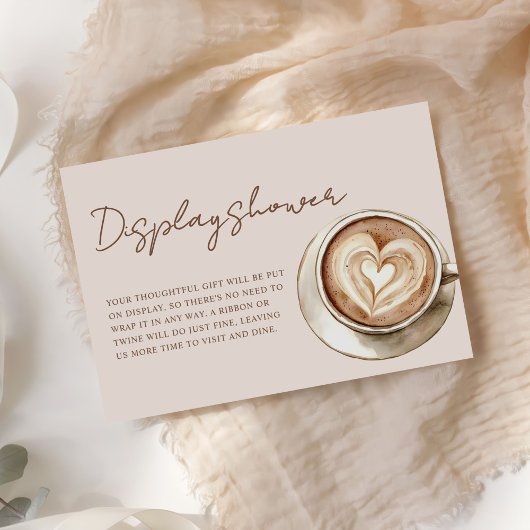 Bruiloftsshower display Love is Brewing Informatiekaartje