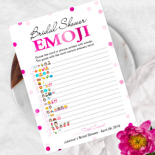 Bruiloftsshower Emoji Pictionary Spel   Roze Magen