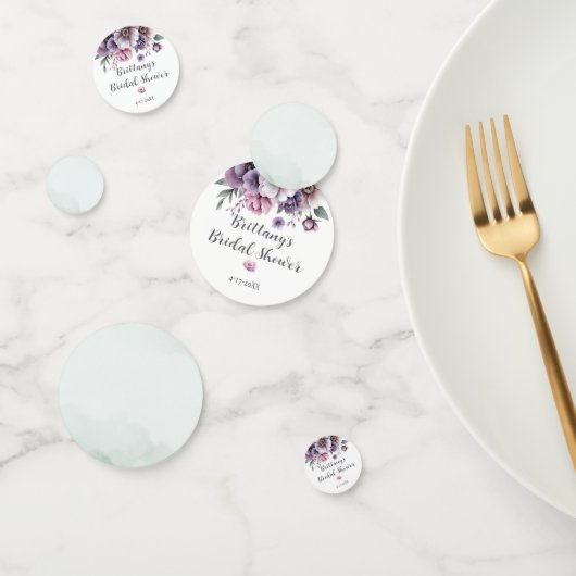 Bruiloftsshower Lavendel & Groen Bloemendesign Confetti (Groep)