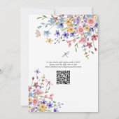 Bruiloftsshower QR Code 'Liefde in Bloei' Libellen Kaart (Achterkant)
