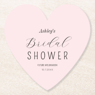 Bruiloftsshower Roze Zwart Chic Onderzetter