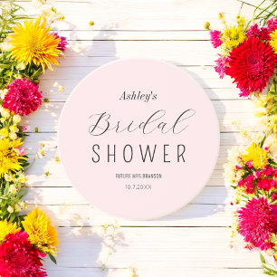 Bruiloftsshower Roze Zwart Chic Zandsteen Onderzetter