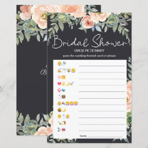 Bruiloftsshower spel Emoji Pictionary Pastel Perzi