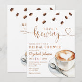 Bruiloftsshower Uitnodiging met QR-code voor Love  (Voorkant / Achterkant)