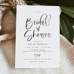 Bruiloftsshower uitnodiging, moderne Boho-typograf Kaart