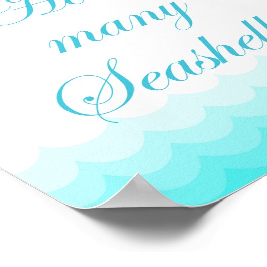 Bruiloftssign met strandthema 8x10" poster (Hoek)