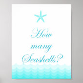 Bruiloftssign met strandthema 8x10" poster (Voorkant)