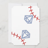 Bruiloftssluiting Honkbal Thema Kaart (Achterkant)