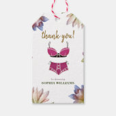 Bruiloftssluiting lingerie cadeaulabel (Voorkant)