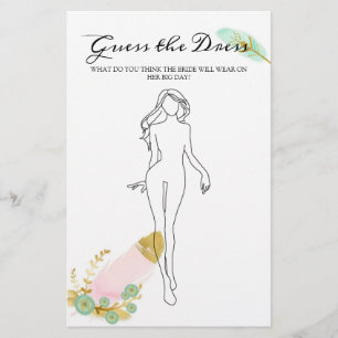 Bruiloftsspel Boho Veren Raad het Bruidsjurk Flyer