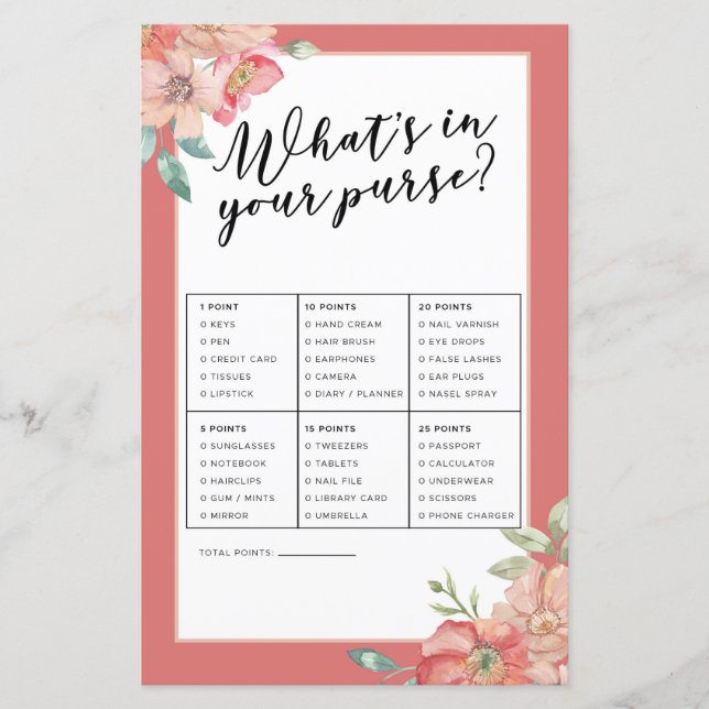 Bruiloftsspellen Bruidsschatspel Roze 'What's In Y (Voorkant)