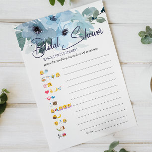 Bruiloftsspellen Emoji Pictionary Blauwe Rozen