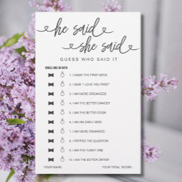 Bruiloftsspellen Hij Zei Zij Zei Raad eens