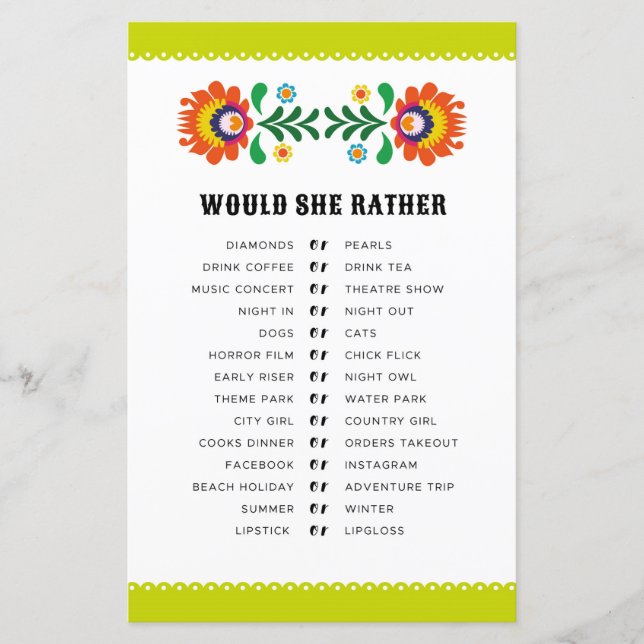 Bruiloftsspellen Zou Ze Liever Fiesta (Voorkant)