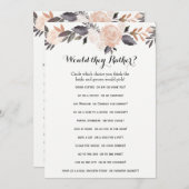 Bruiloftsspelletjes voor beide kanten - Wat zei de (Voorkant / Achterkant)