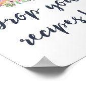 Bruiloftsthee-feest Recepten Bord Poster (Hoek)