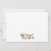 Bruiloftstheeceremonie Roze Bloem Goud Bedankt (Achterkant)