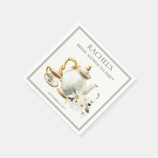 Bruiloftstheetafel servetten (Hoek)