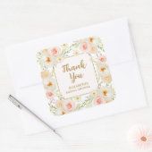Bruiloftstuin Bruidsjonker Bedankt Vierkante Sticker (Envelop)