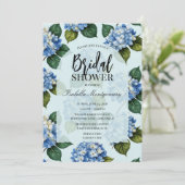 Bruiloftsuitnodiging Hydrangea Kaart (Staand voorkant)